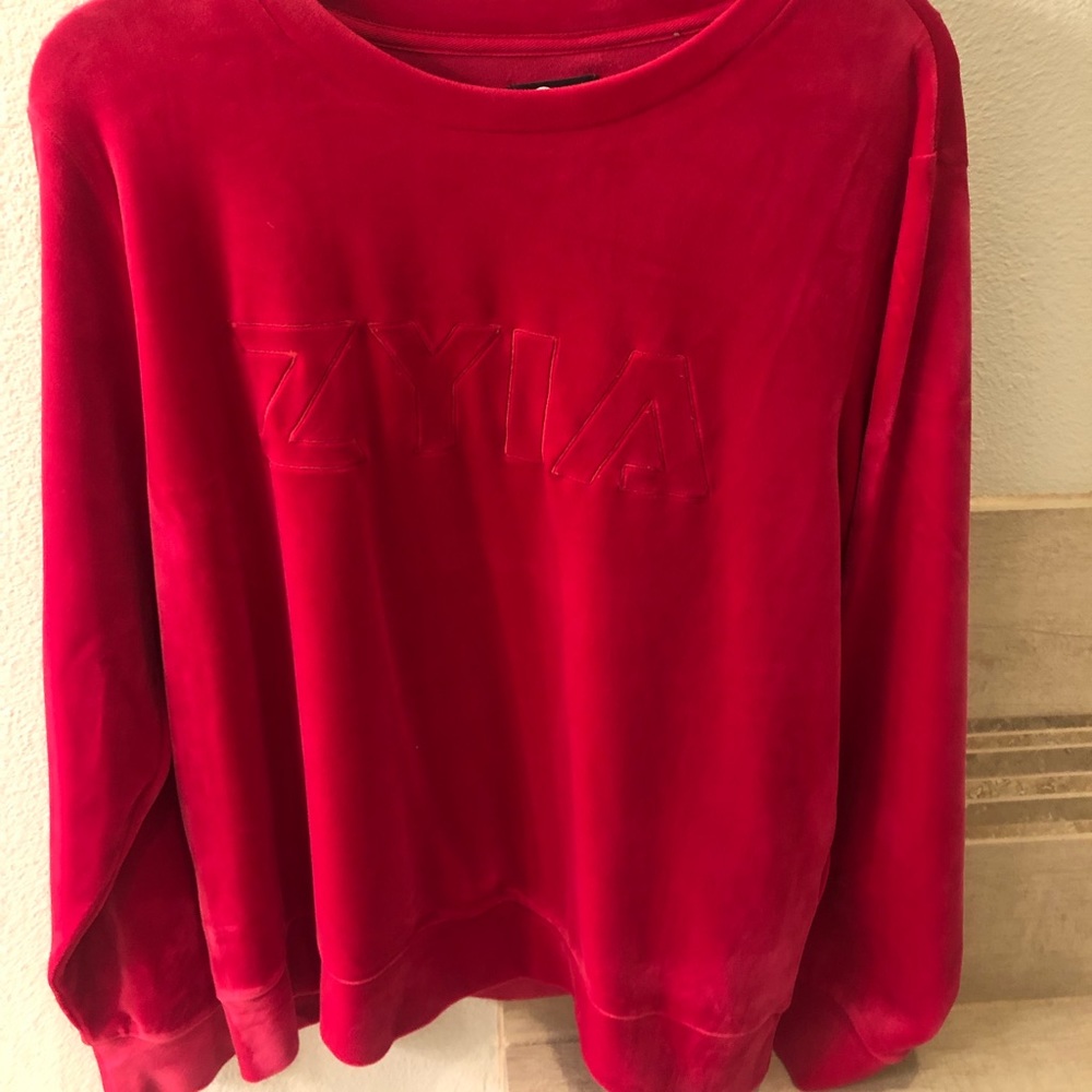 Hot pink Zyia velour sweater